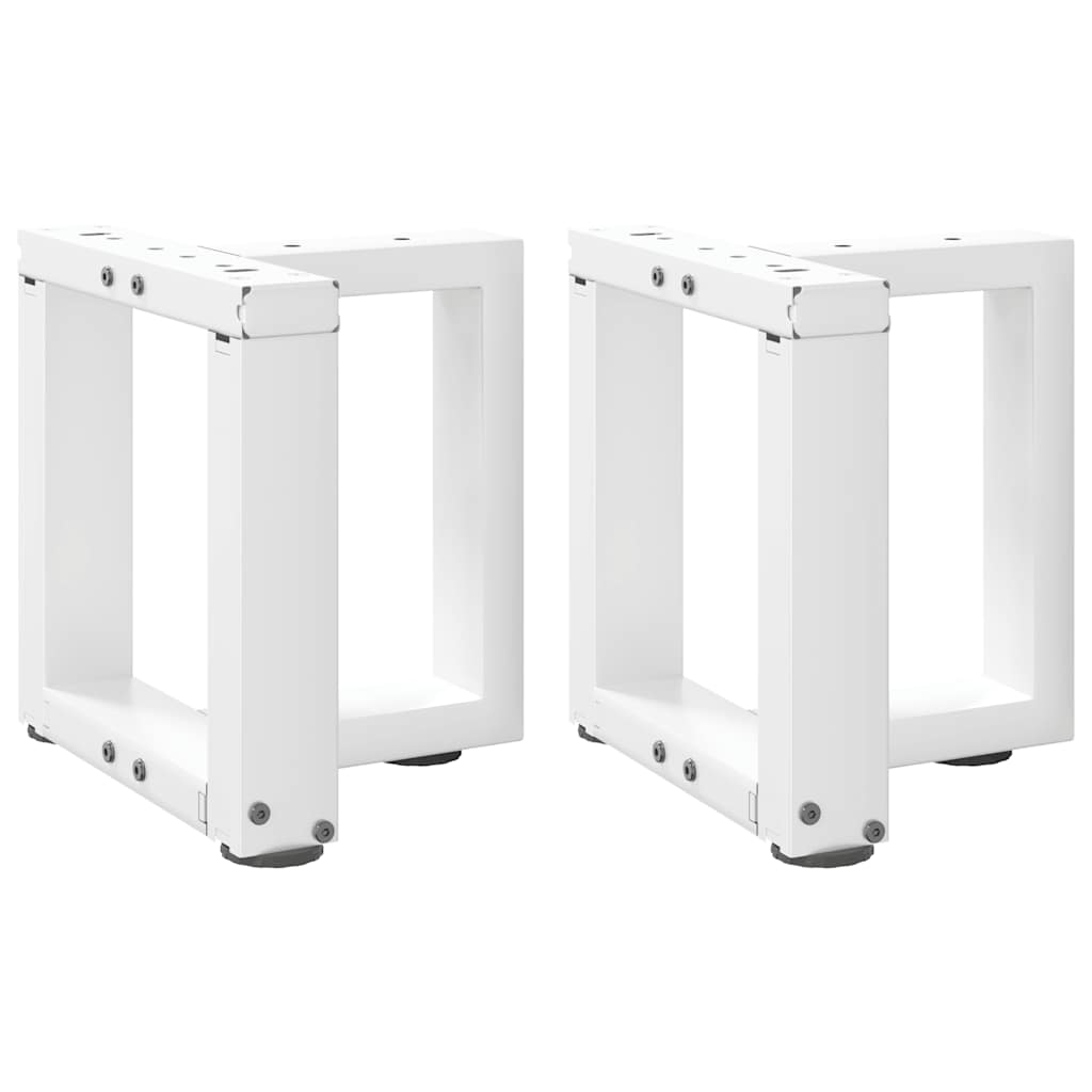 vidaXL Picioare pentru măsuță de cafea în formă de T, 2 buc., alb, 30x25x(30-31) cm, oțel vidaXL Picioare pentru măsuță de cafea în formă de T, 2 buc., alb, 30x25x(30-31) cm, oțel