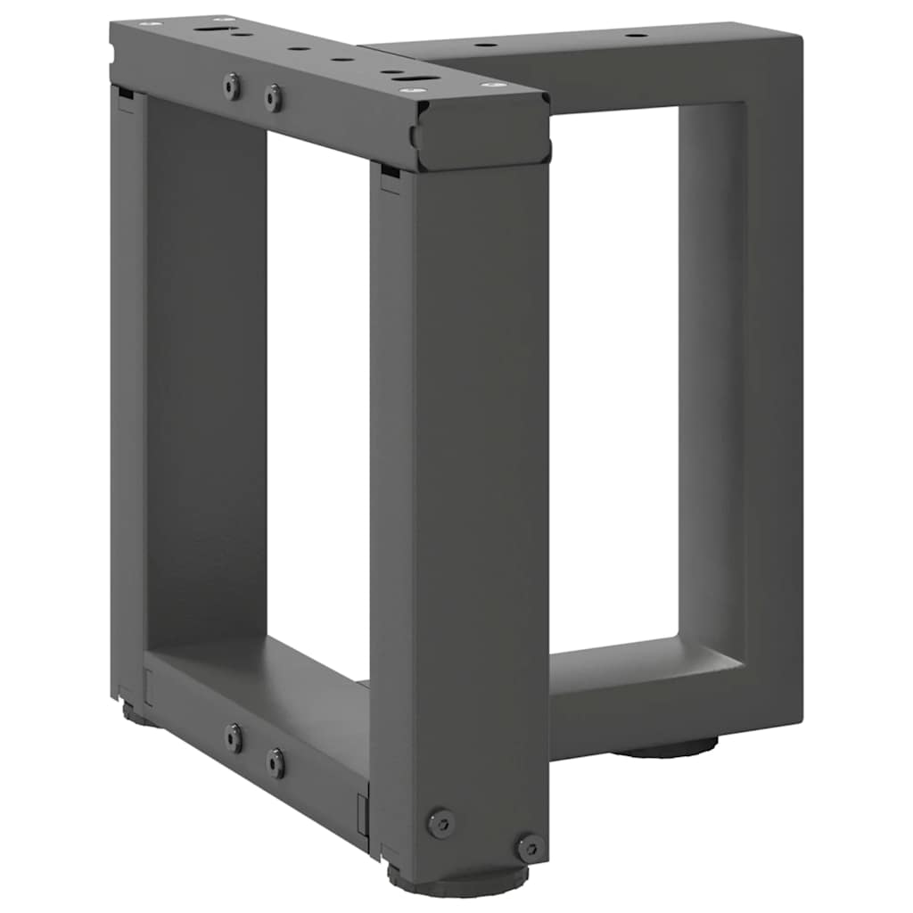 vidaXL Picioare pentru măsuță de cafea în formă de T, 2 buc., antracit, 30x25x(30-31) cm, oțel