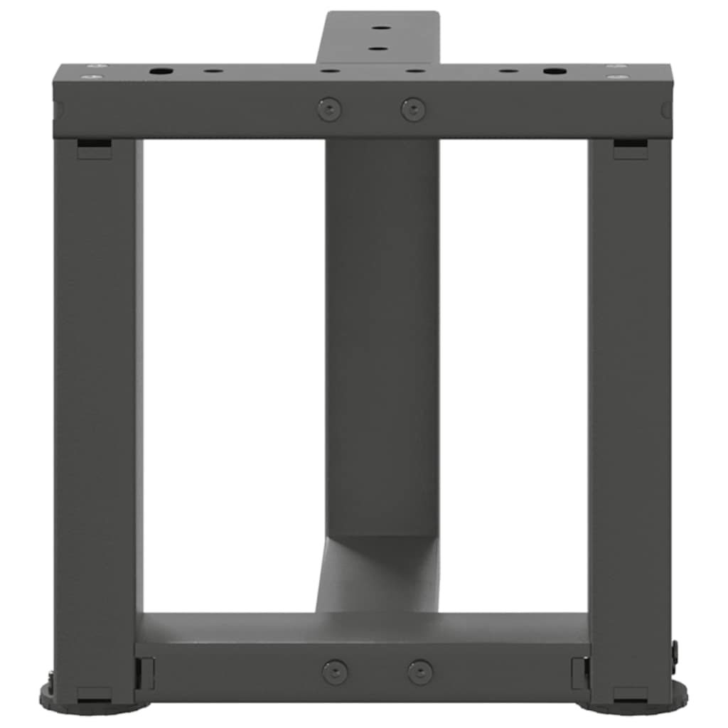 vidaXL Picioare pentru măsuță de cafea în formă de T, 2 buc., antracit, 30x25x(30-31) cm, oțel