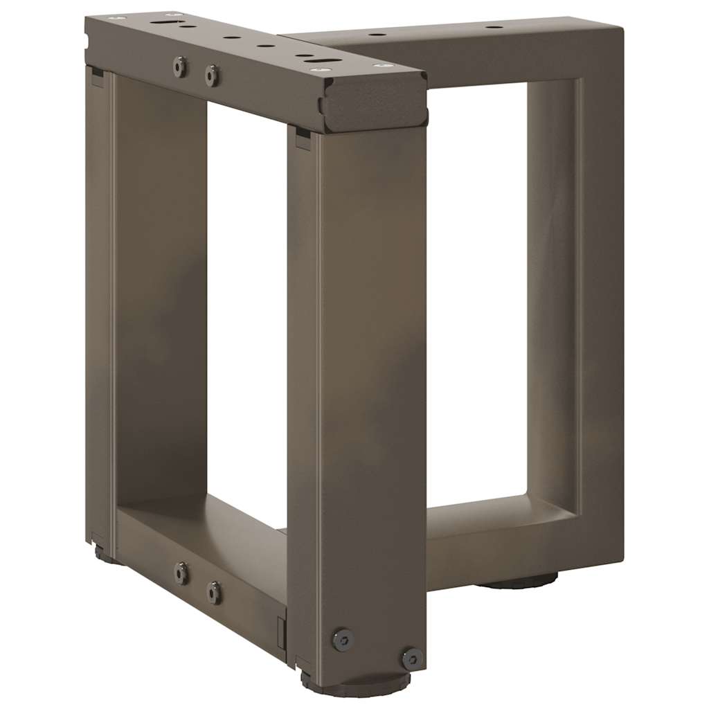 vidaXL Picioare pentru măsuță de cafea în formă de T, 2 buc., negru, 30x25x(30-31) cm, oțel
