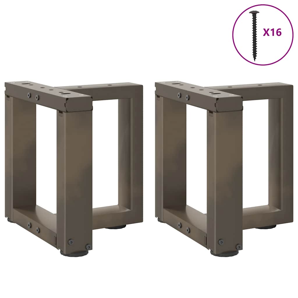 vidaXL Picioare pentru măsuță de cafea în formă de T, 2 buc., negru, 30x25x(30-31) cm, oțel