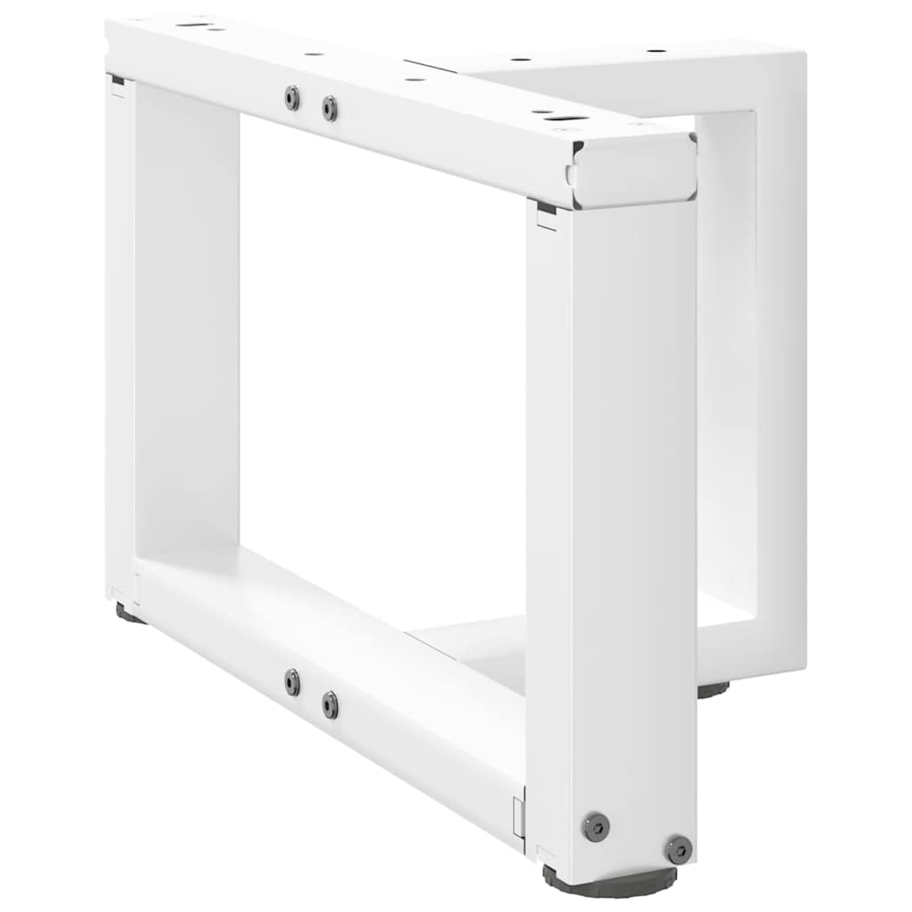 vidaXL Picioare pentru măsuță de cafea în formă de T, 2 buc., alb, 40x25x(30-31) cm, oțel