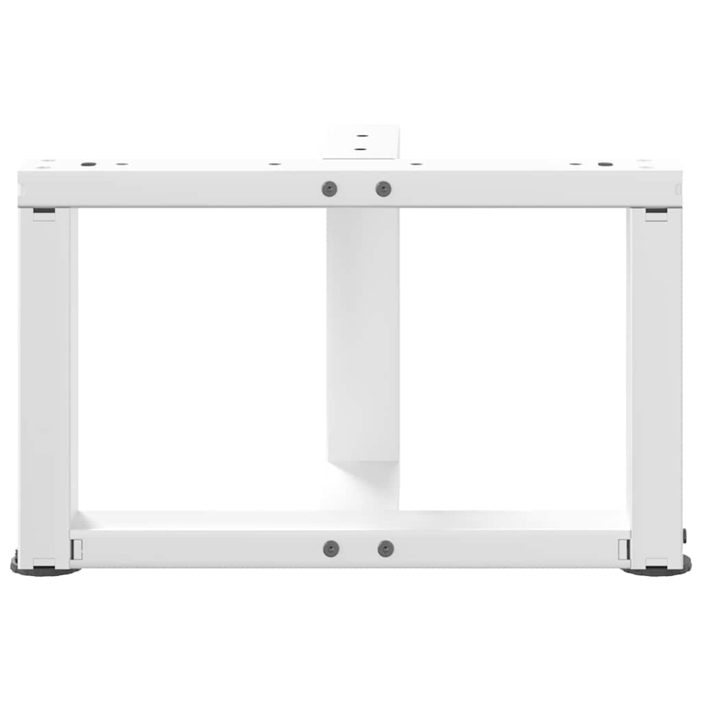 vidaXL Picioare pentru măsuță de cafea în formă de T, 2 buc., alb, 40x25x(30-31) cm, oțel