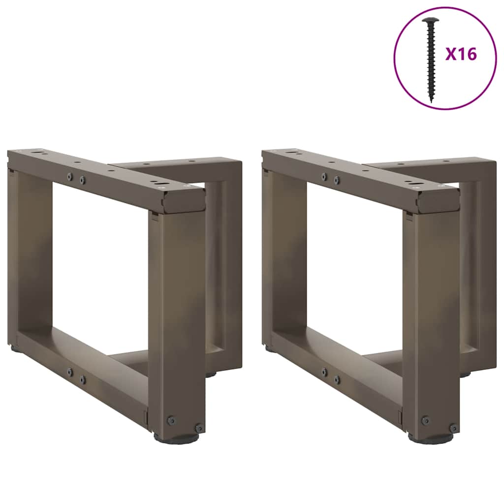 vidaXL Picioare pentru măsuță de cafea în formă de T, 2 buc., negru, 40x25x(30-31) cm, oțel
