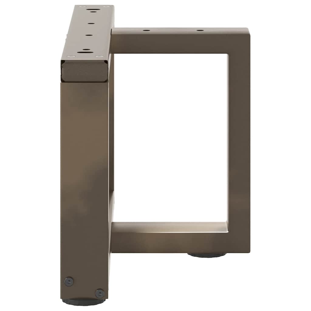 vidaXL Picioare pentru măsuță de cafea în formă de T, 2 buc., negru, 40x25x(30-31) cm, oțel
