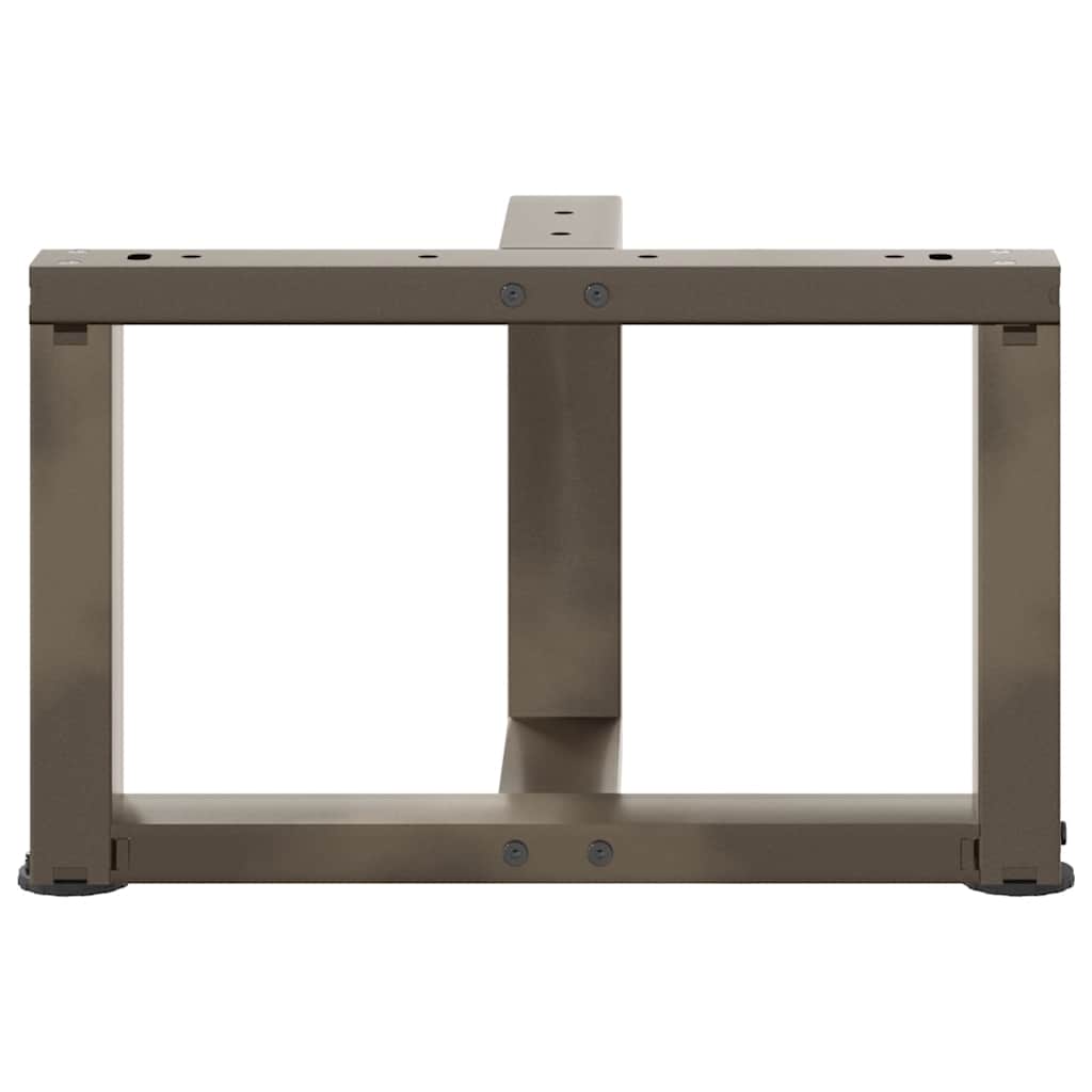vidaXL Picioare pentru măsuță de cafea în formă de T, 2 buc., negru, 40x25x(30-31) cm, oțel