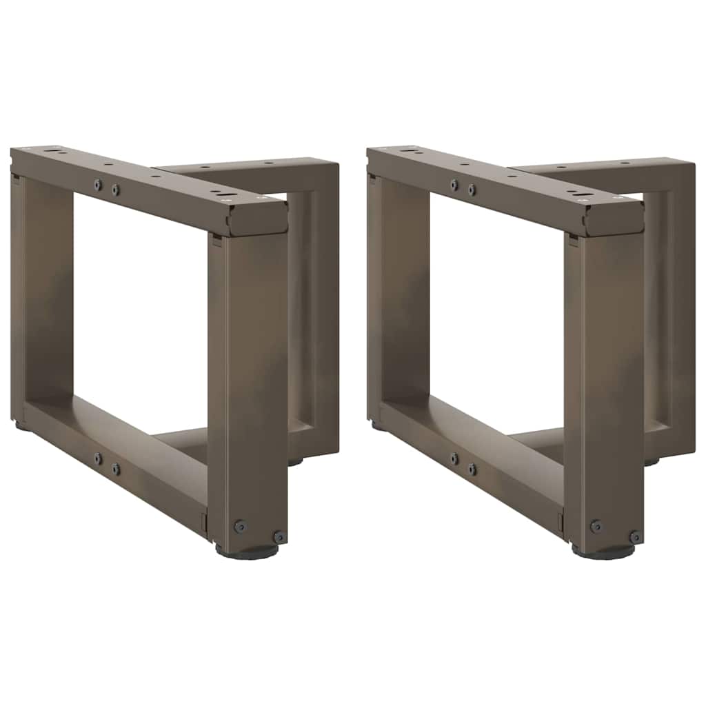 vidaXL Picioare pentru măsuță de cafea în formă de T, 2 buc., negru, 40x25x(30-31) cm, oțel