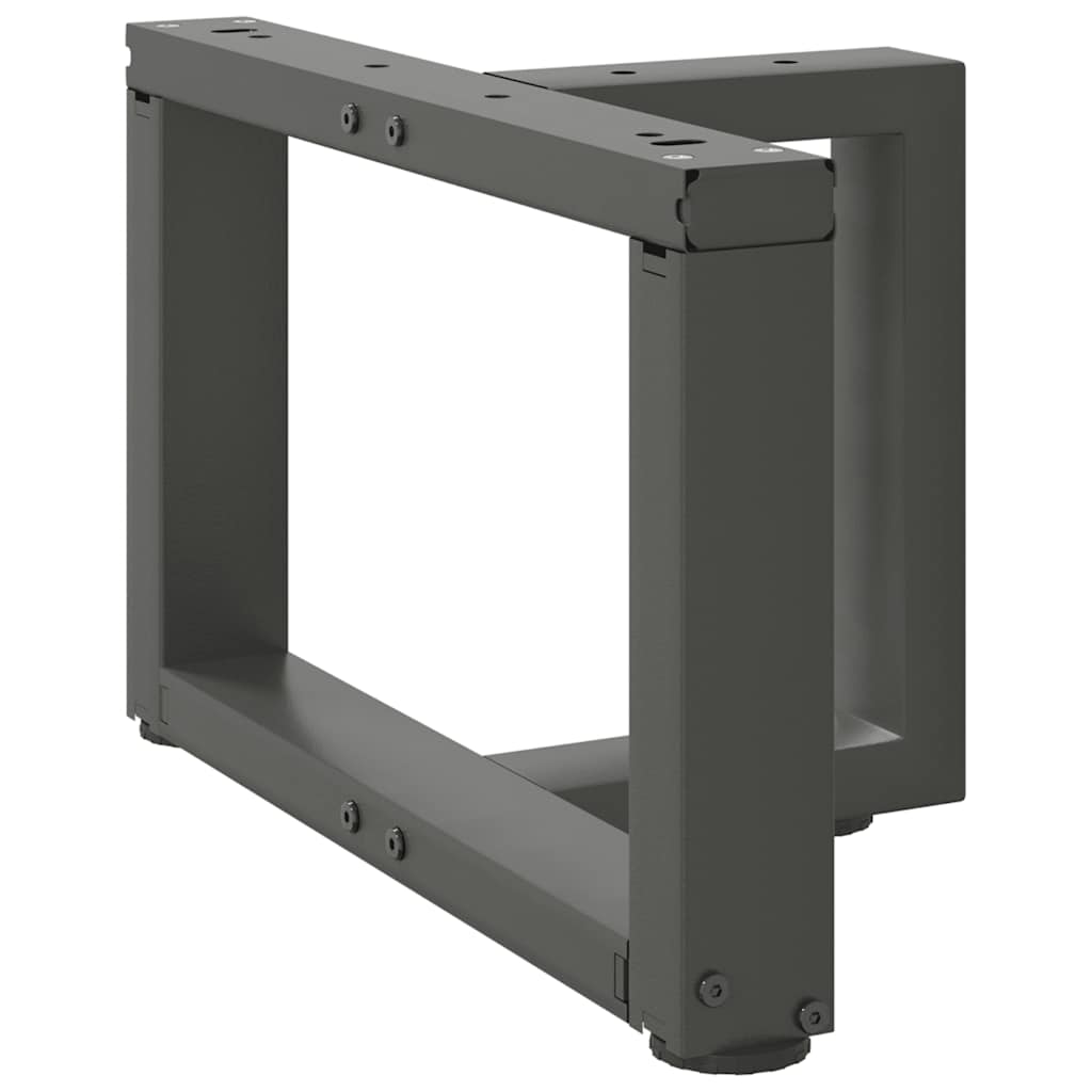 vidaXL Picioare pentru măsuță de cafea în formă de T, 2 buc., antracit, 50x25x(30-31) cm, oțel