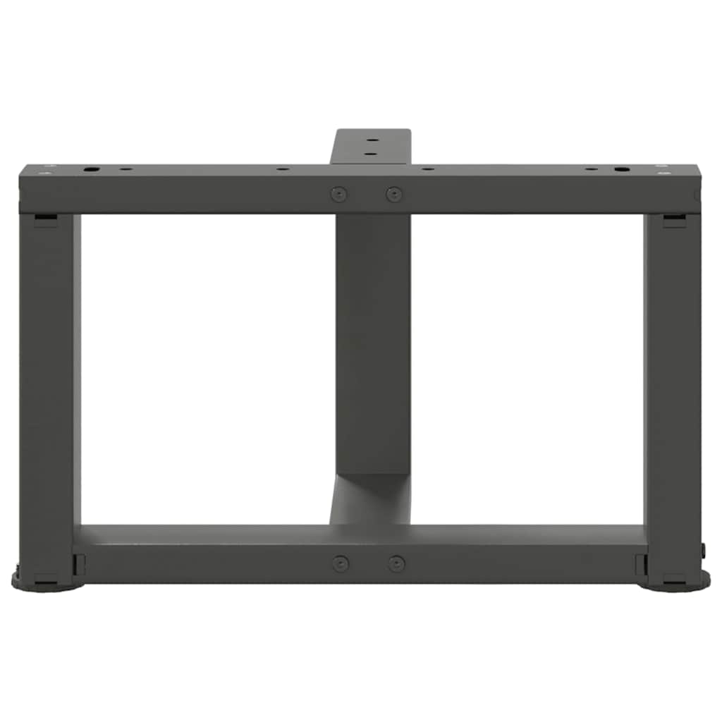 vidaXL Picioare pentru măsuță de cafea în formă de T, 2 buc., antracit, 50x25x(30-31) cm, oțel