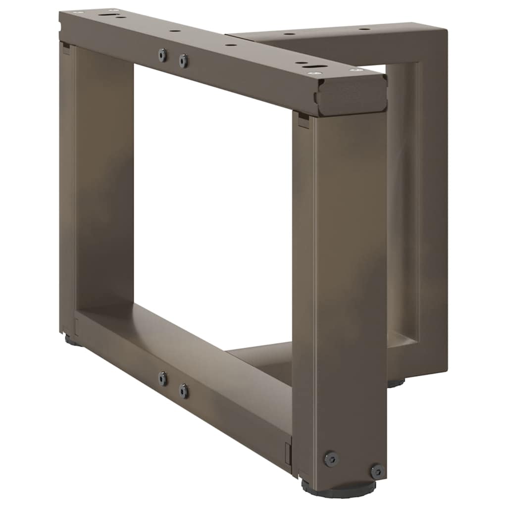 vidaXL Picioare pentru măsuță de cafea în formă de T, 2 buc., negru, 50x25x(30-31) cm, oțel