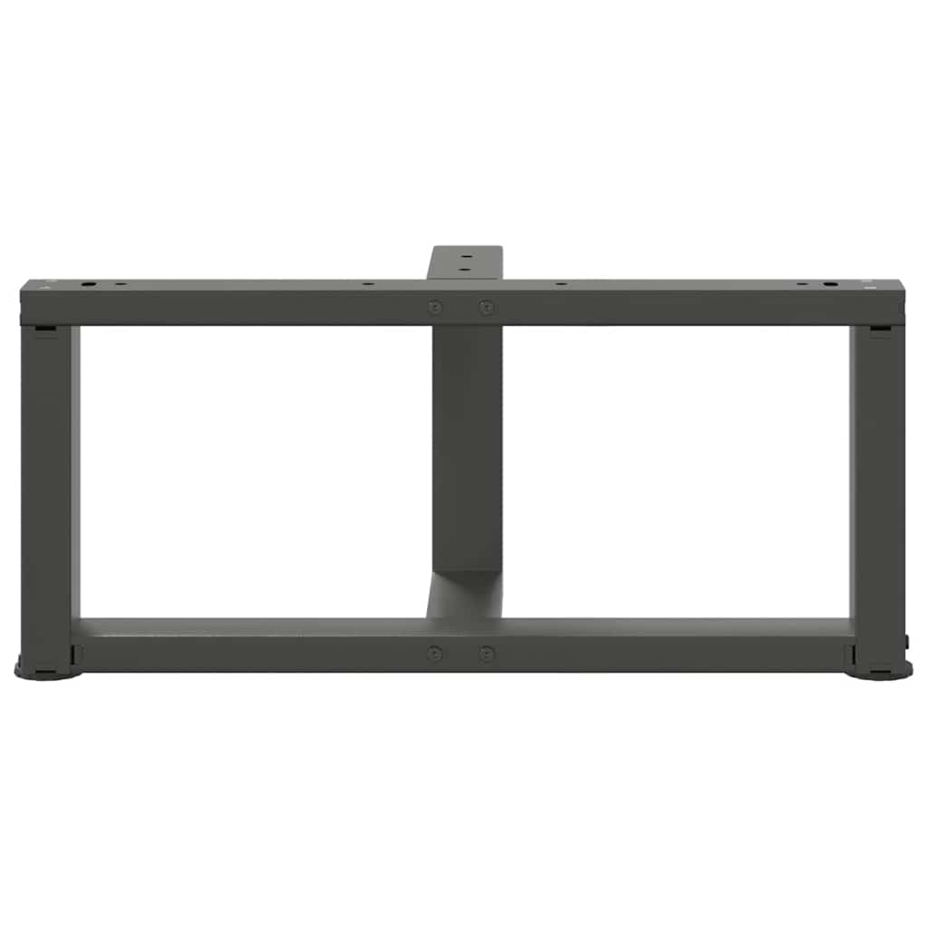 vidaXL Picioare pentru măsuță de cafea în formă de T, 2 buc., antracit, 60x25x(30-31) cm, oțel
