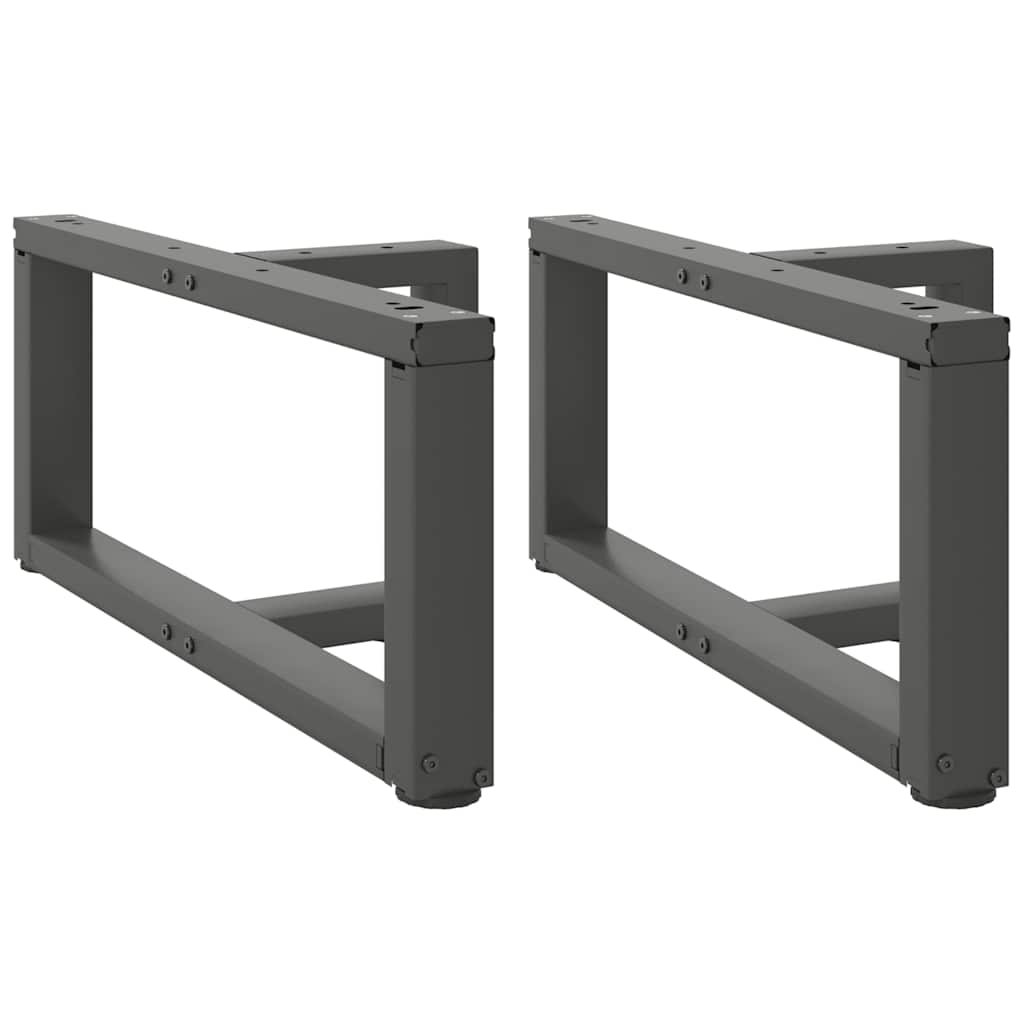 vidaXL Picioare pentru măsuță de cafea în formă de T, 2 buc., antracit, 60x25x(30-31) cm, oțel