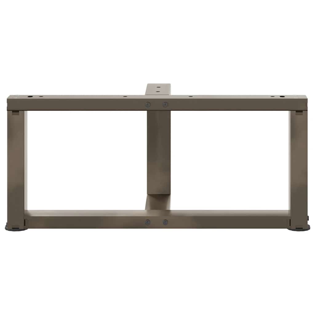 vidaXL Picioare pentru măsuță de cafea în formă de T, 2 buc., negru, 60x25x(30-31) cm, oțel