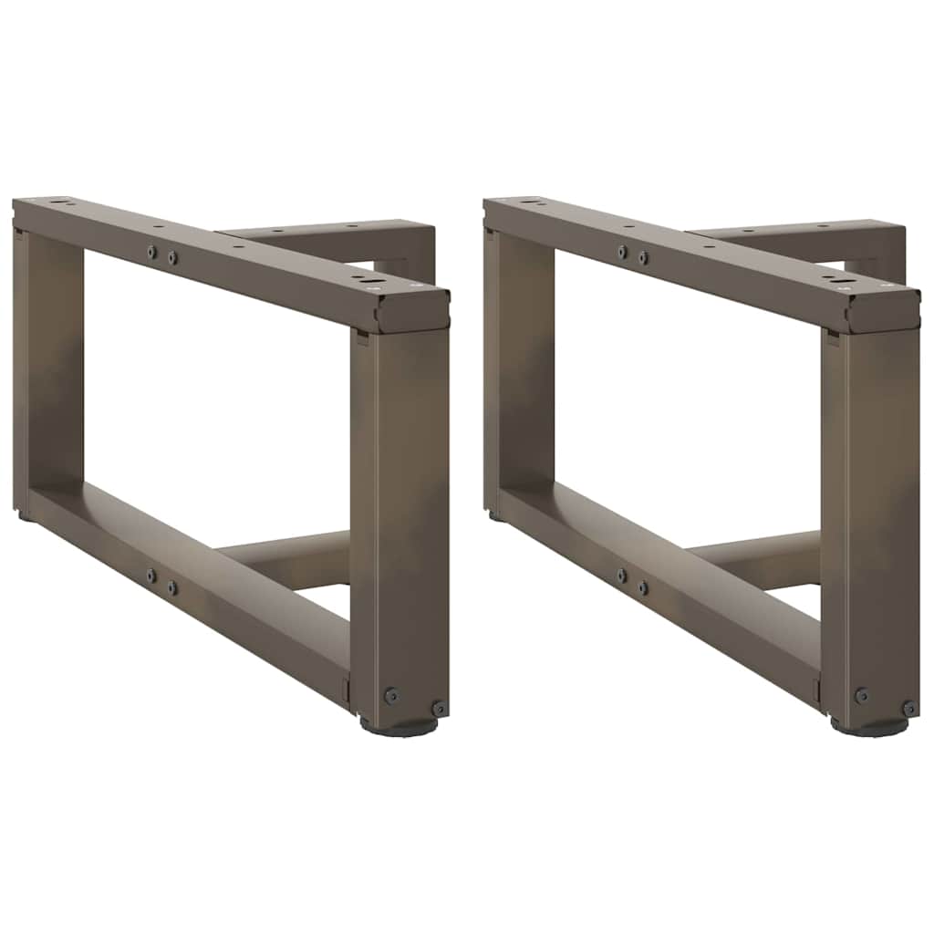 vidaXL Picioare pentru măsuță de cafea în formă de T, 2 buc., negru, 60x25x(30-31) cm, oțel