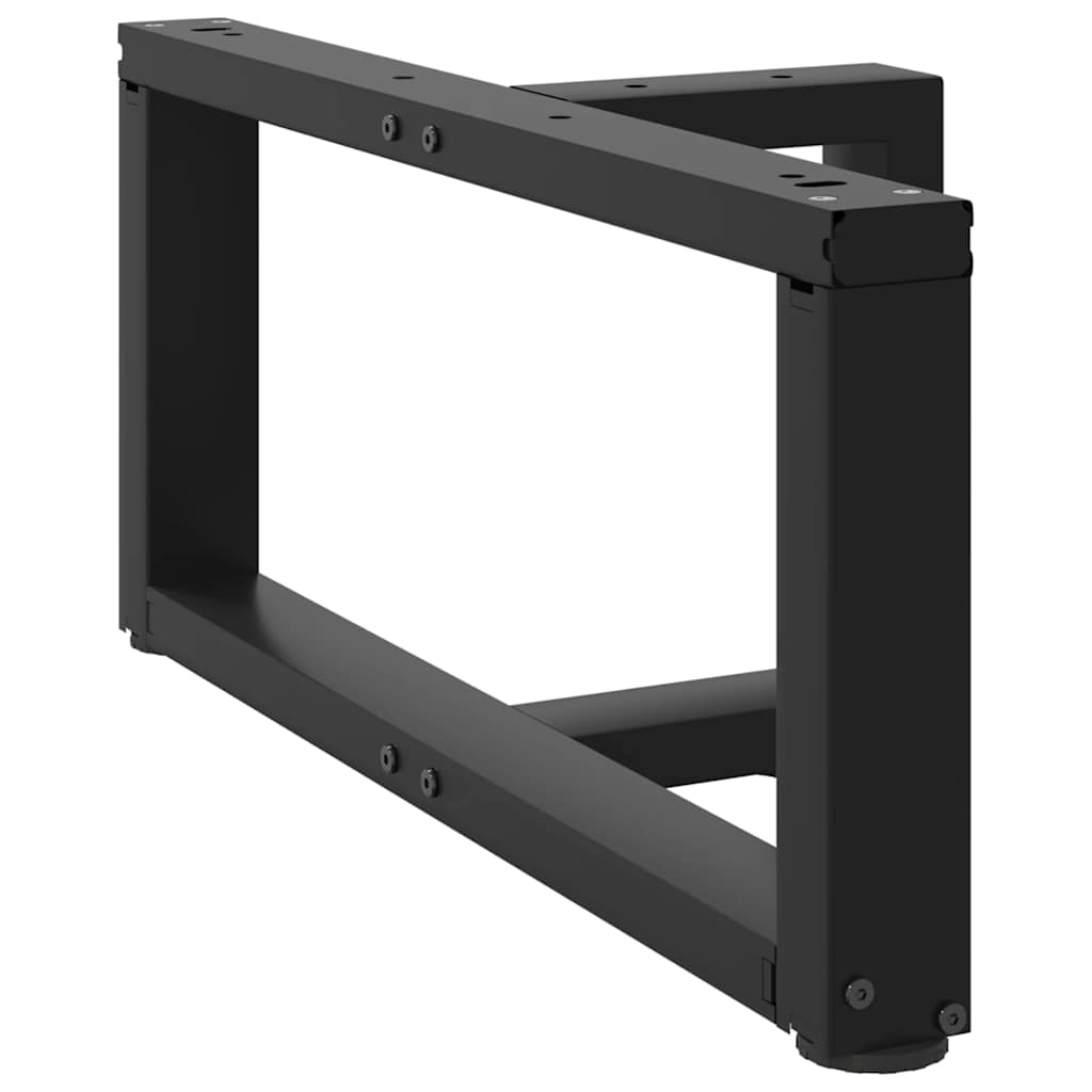 vidaXL Picioare pentru măsuță de cafea în formă de T, 2 buc., negru, 70x25x(30-31) cm, oțel