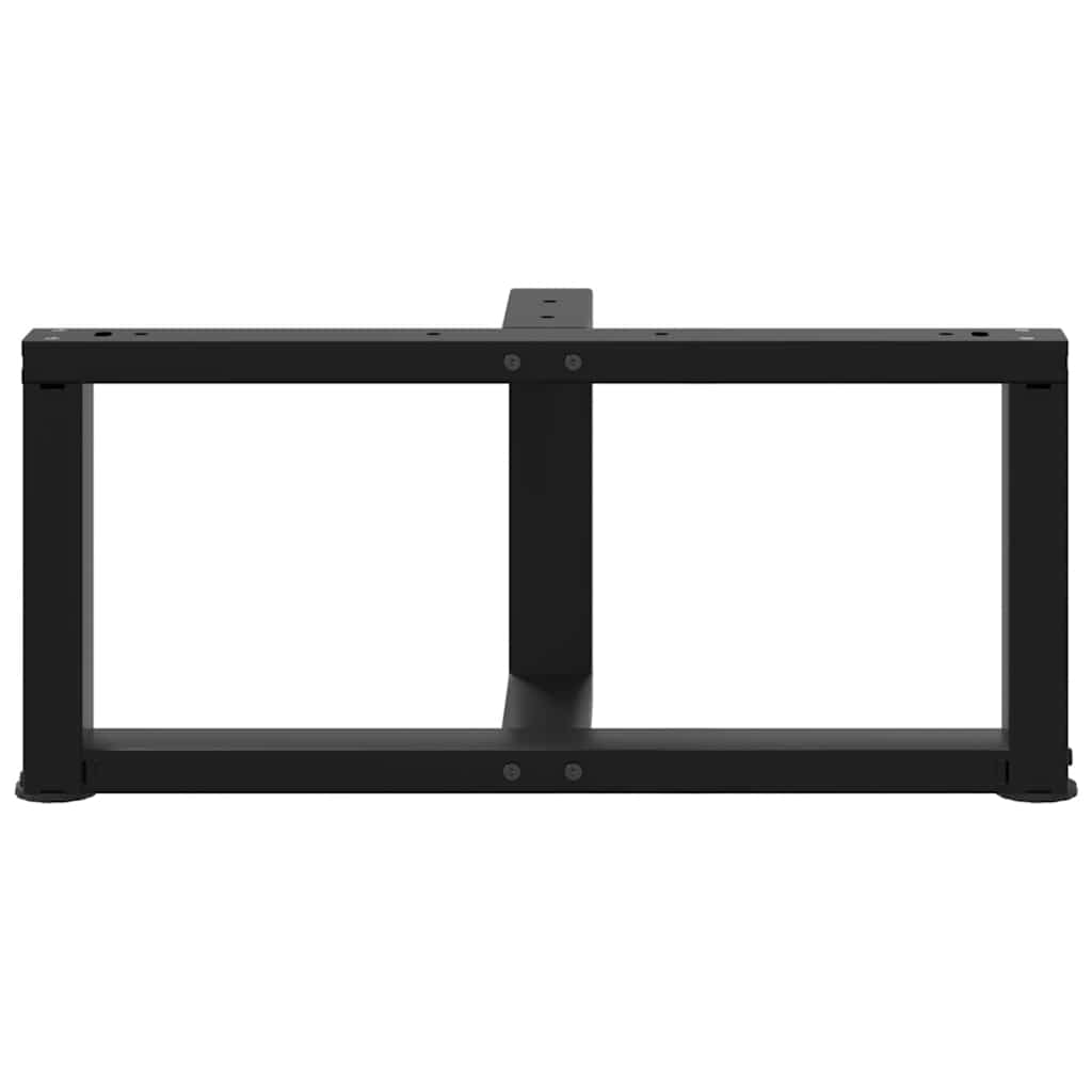 vidaXL Picioare pentru măsuță de cafea în formă de T, 2 buc., negru, 70x25x(30-31) cm, oțel