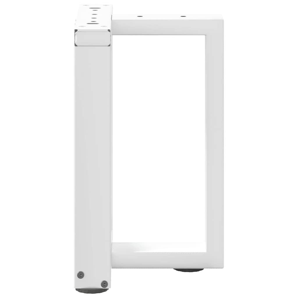 vidaXL Picioare pentru măsuță de cafea în formă de T, 2 buc., alb, 28x25x(42-43) cm, oțel