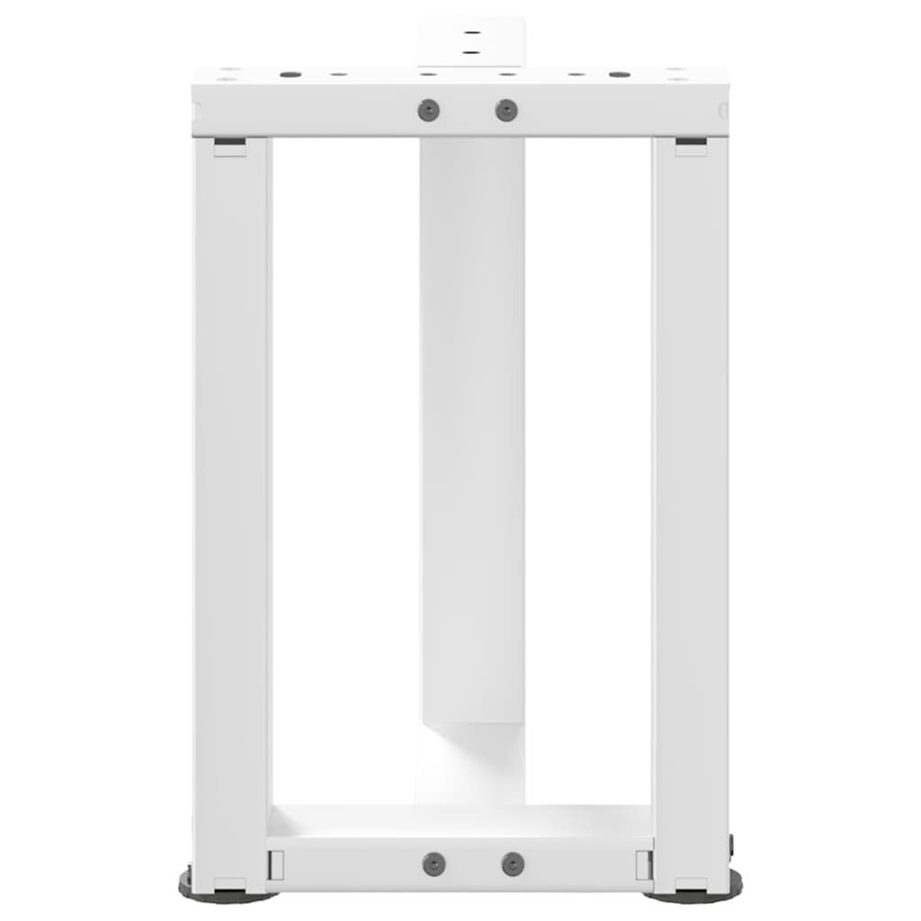vidaXL Picioare pentru măsuță de cafea în formă de T, 2 buc., alb, 28x25x(42-43) cm, oțel