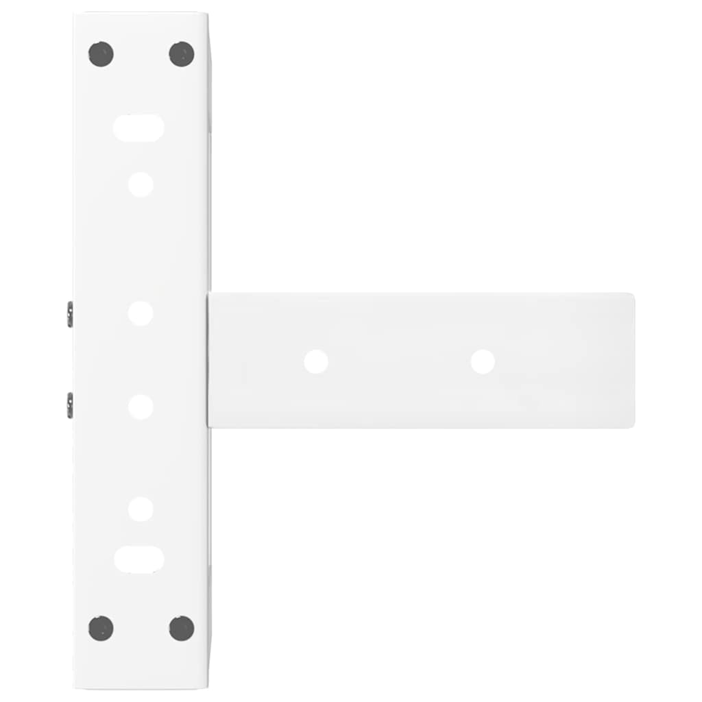 vidaXL Picioare pentru măsuță de cafea în formă de T, 2 buc., alb, 28x25x(42-43) cm, oțel