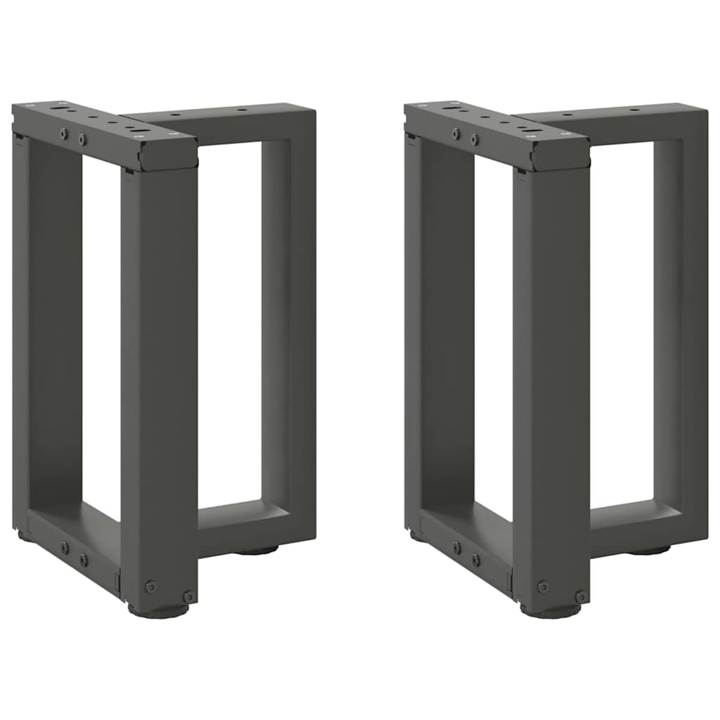 vidaXL Picioare pentru măsuță de cafea în formă de T, 2 buc., antracit, 28x25x(42-43) cm, oțel