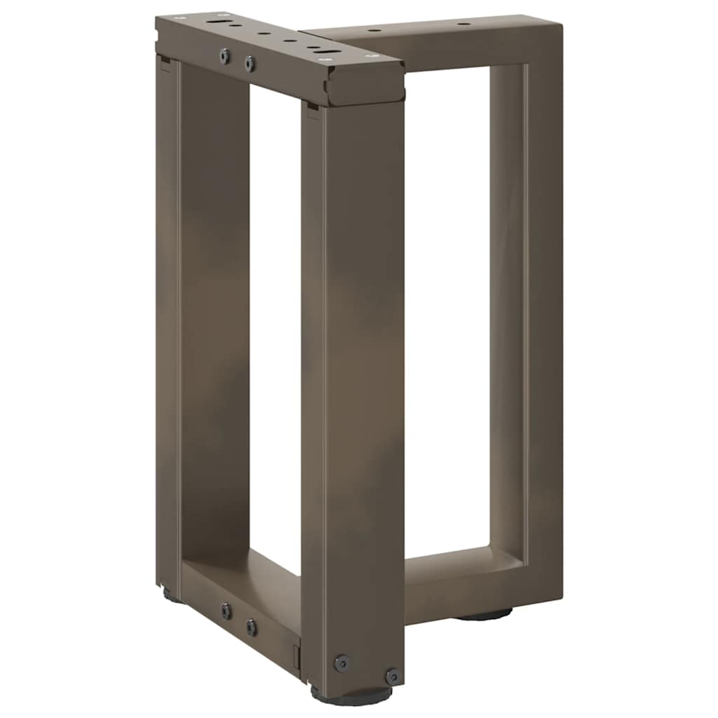 vidaXL Picioare pentru măsuță de cafea în formă de T, 2 buc., negru, 28x25x(42-43) cm, oțel
