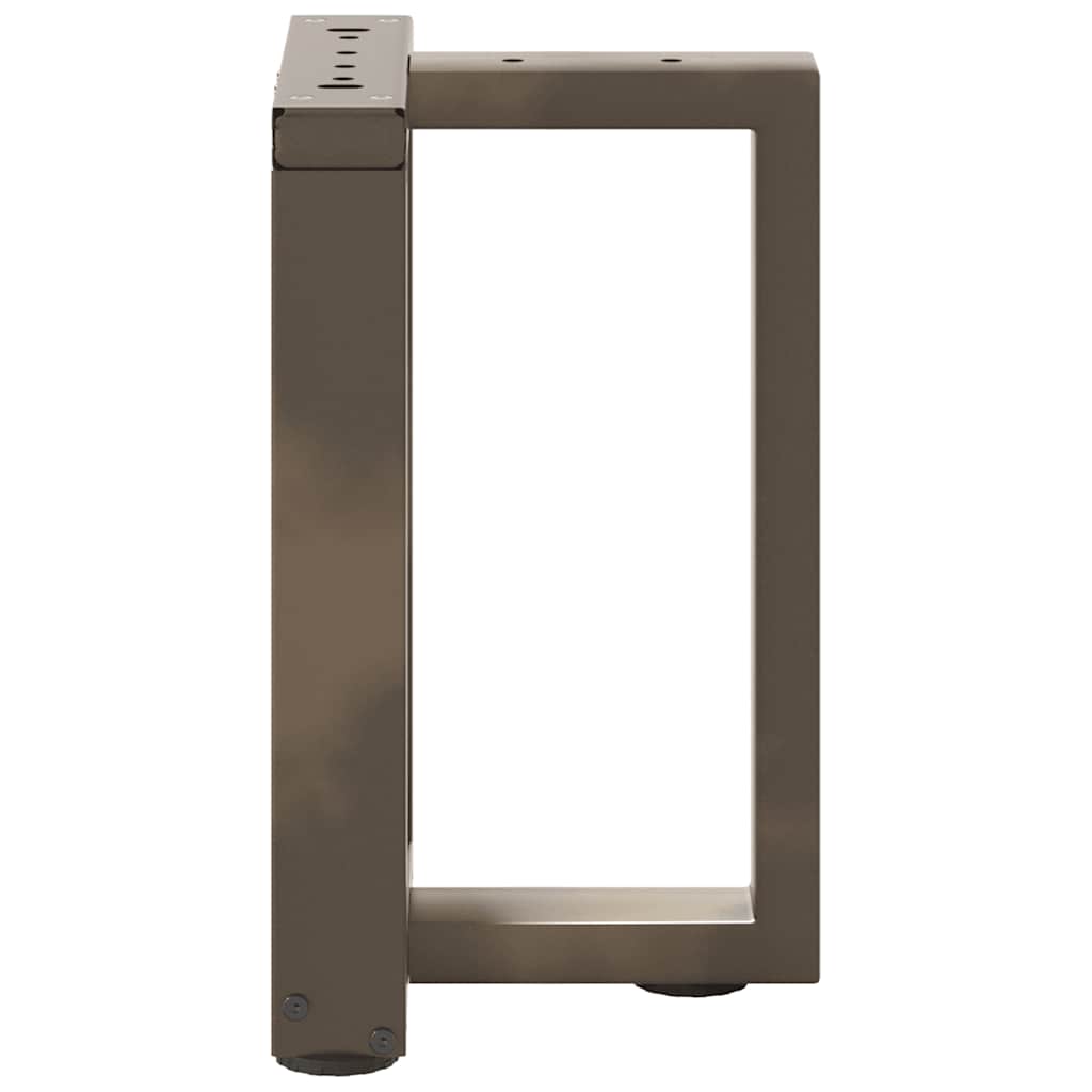 vidaXL Picioare pentru măsuță de cafea în formă de T, 2 buc., negru, 28x25x(42-43) cm, oțel