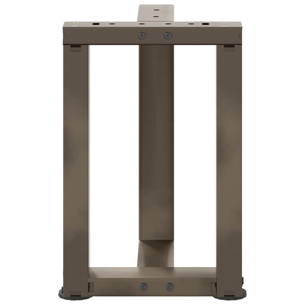 vidaXL Picioare pentru măsuță de cafea în formă de T, 2 buc., negru, 28x25x(42-43) cm, oțel