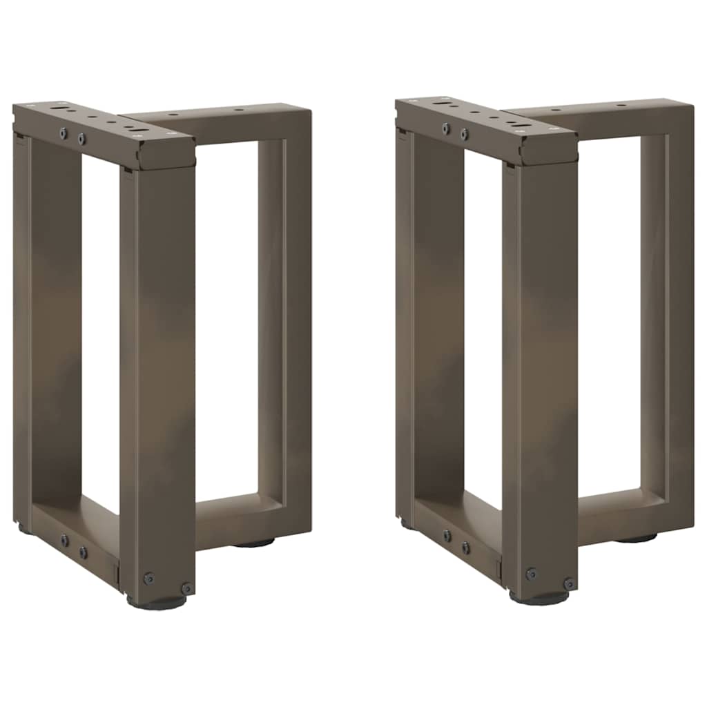 vidaXL Picioare pentru măsuță de cafea în formă de T, 2 buc., negru, 28x25x(42-43) cm, oțel