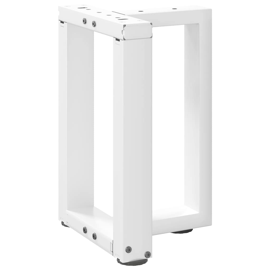 vidaXL Picioare pentru măsuță de cafea în formă de T, 2 buc., alb, 38x25x(42-43) cm, oțel