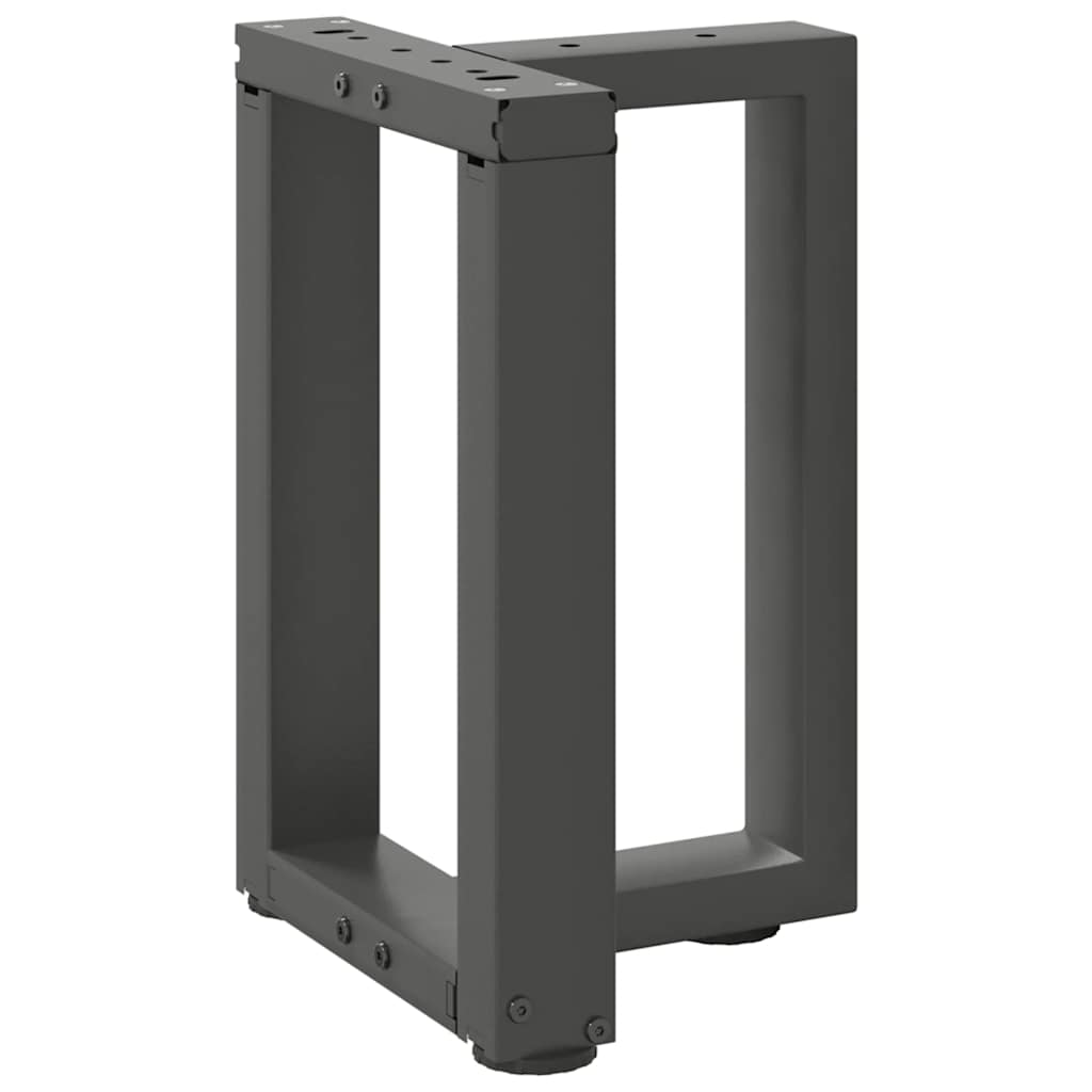vidaXL Picioare pentru măsuță de cafea în formă de T, 2 buc., antracit, 38x25x(42-43) cm, oțel