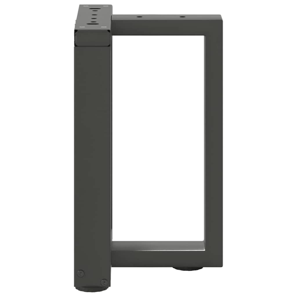 vidaXL Picioare pentru măsuță de cafea în formă de T, 2 buc., antracit, 38x25x(42-43) cm, oțel