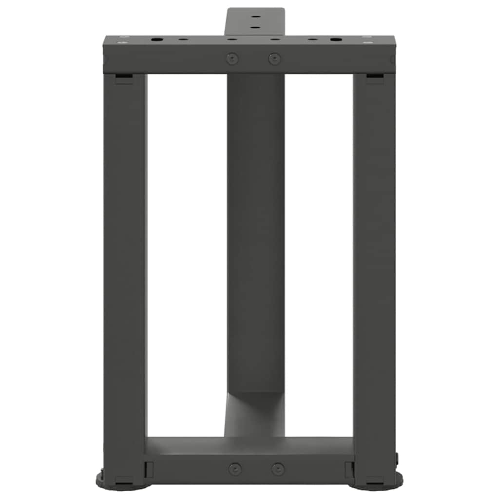 vidaXL Picioare pentru măsuță de cafea în formă de T, 2 buc., antracit, 38x25x(42-43) cm, oțel
