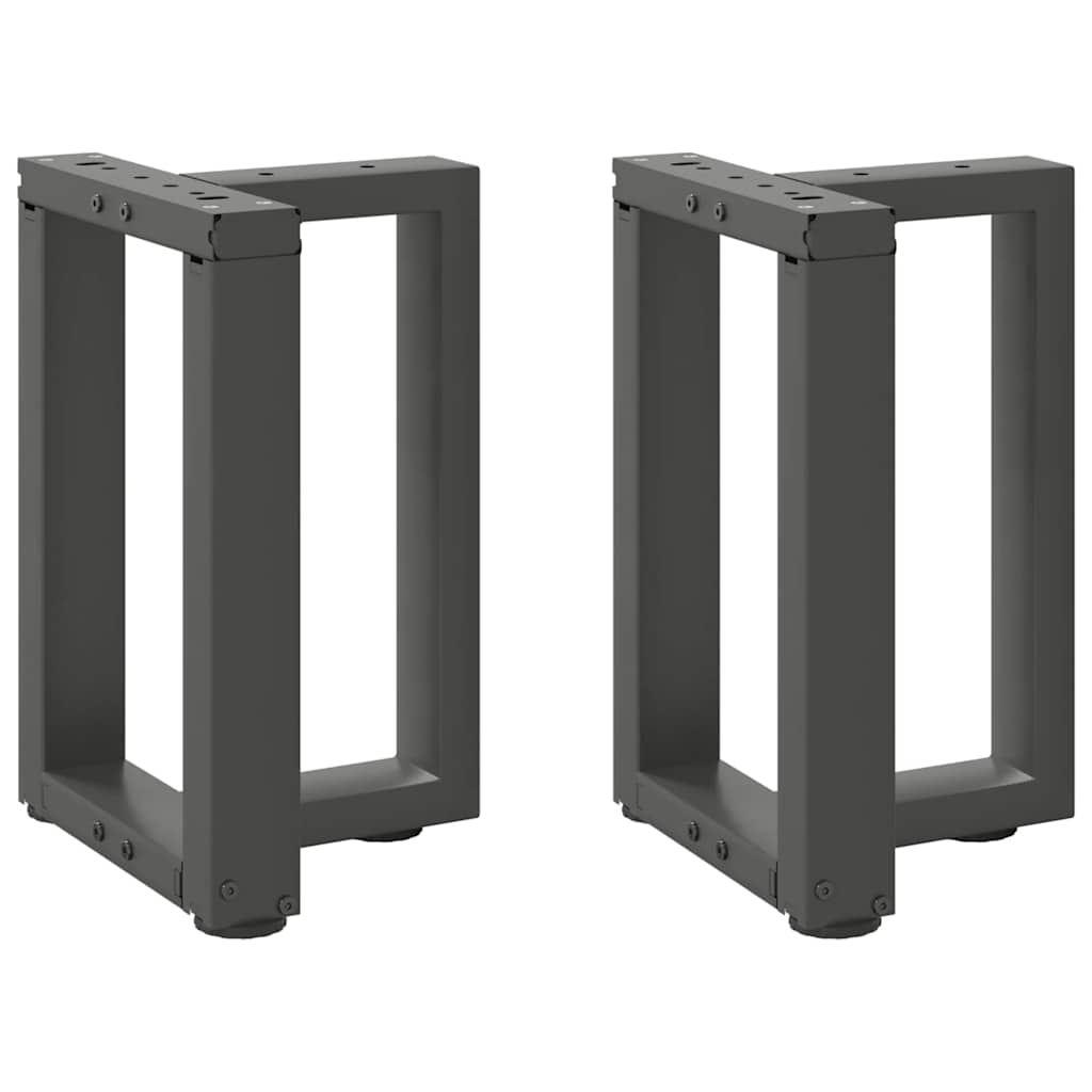vidaXL Picioare pentru măsuță de cafea în formă de T, 2 buc., antracit, 38x25x(42-43) cm, oțel