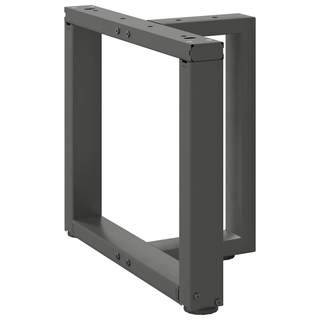 vidaXL Picioare pentru măsuță de cafea în formă de T, 2 buc., antracit, 50x25x(42-43) cm, oțel