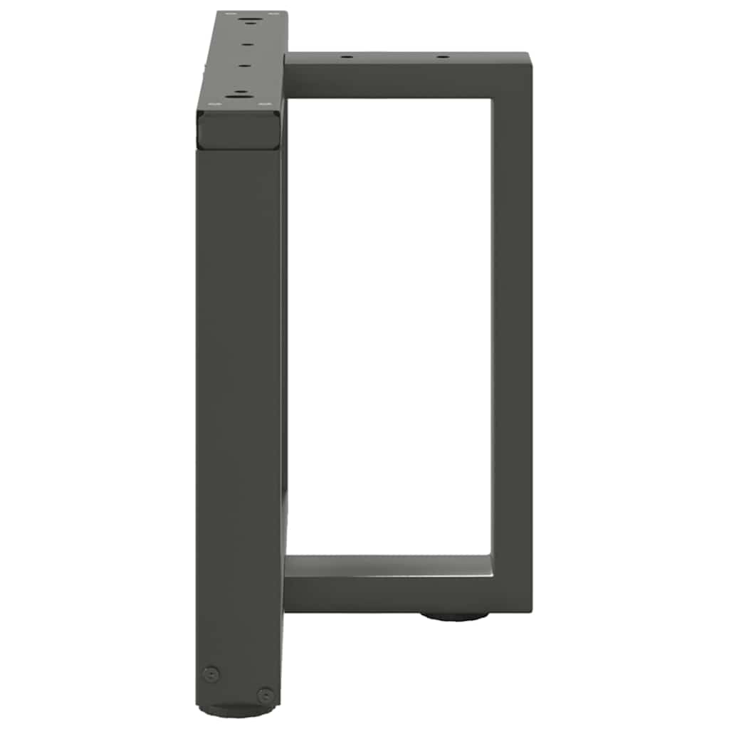 vidaXL Picioare pentru măsuță de cafea în formă de T, 2 buc., antracit, 50x25x(42-43) cm, oțel