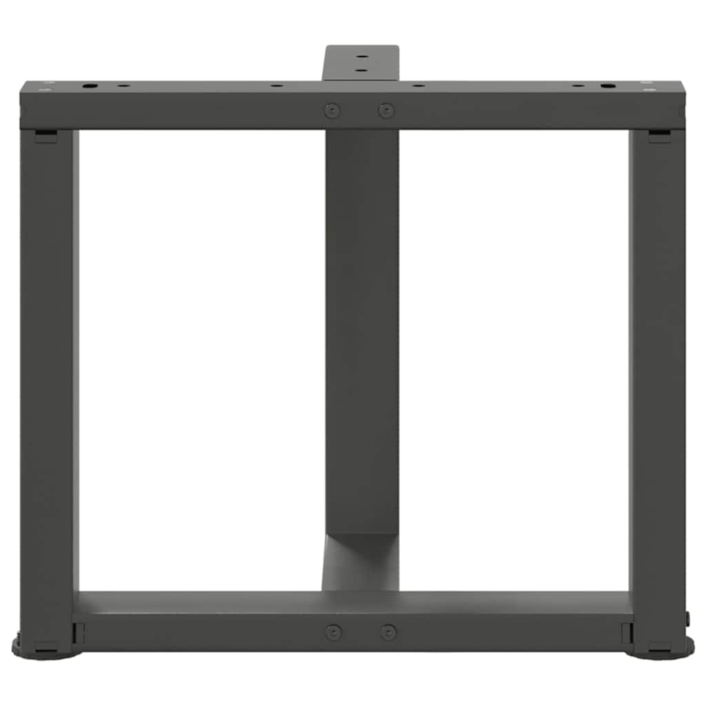 vidaXL Picioare pentru măsuță de cafea în formă de T, 2 buc., antracit, 50x25x(42-43) cm, oțel