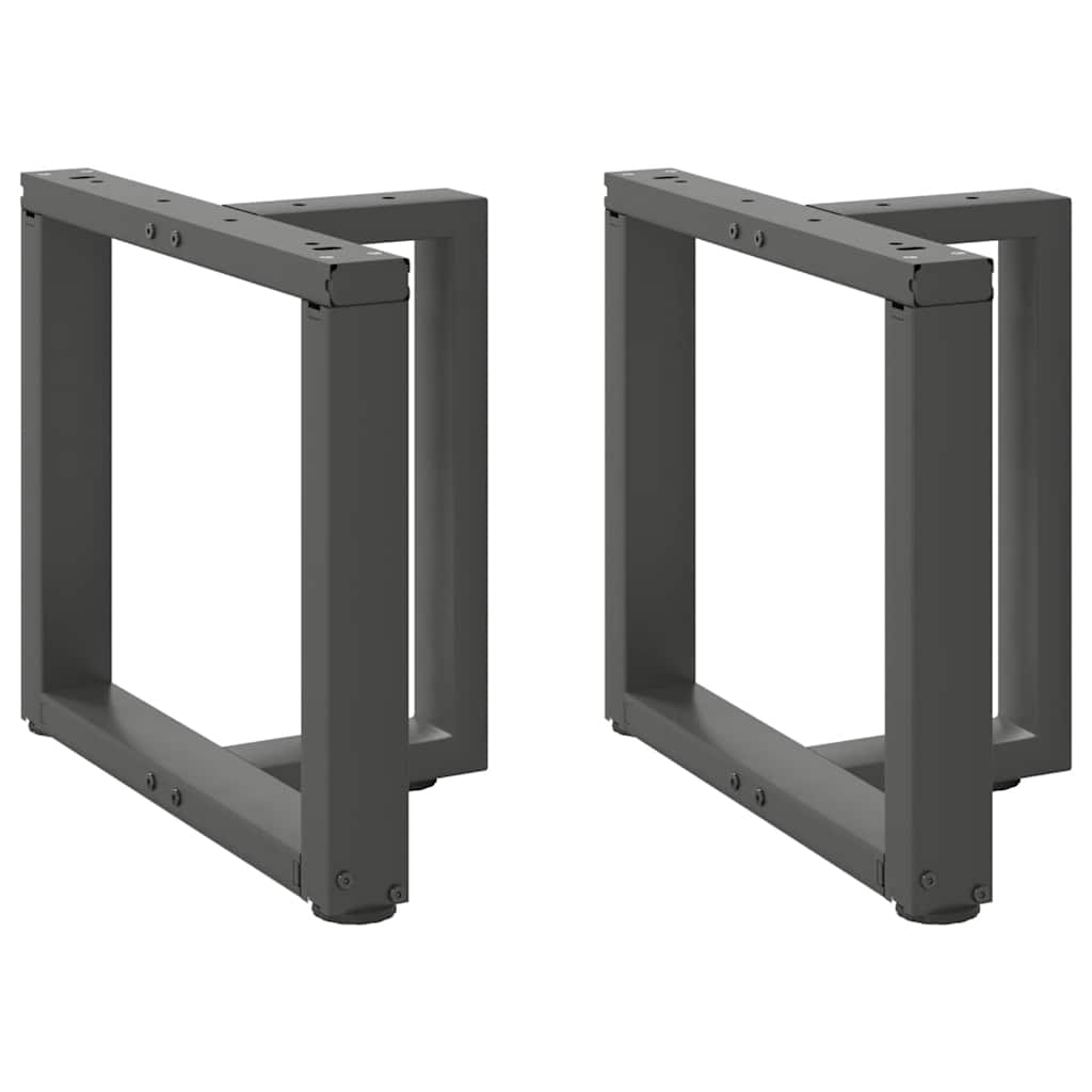 vidaXL Picioare pentru măsuță de cafea în formă de T, 2 buc., antracit, 50x25x(42-43) cm, oțel