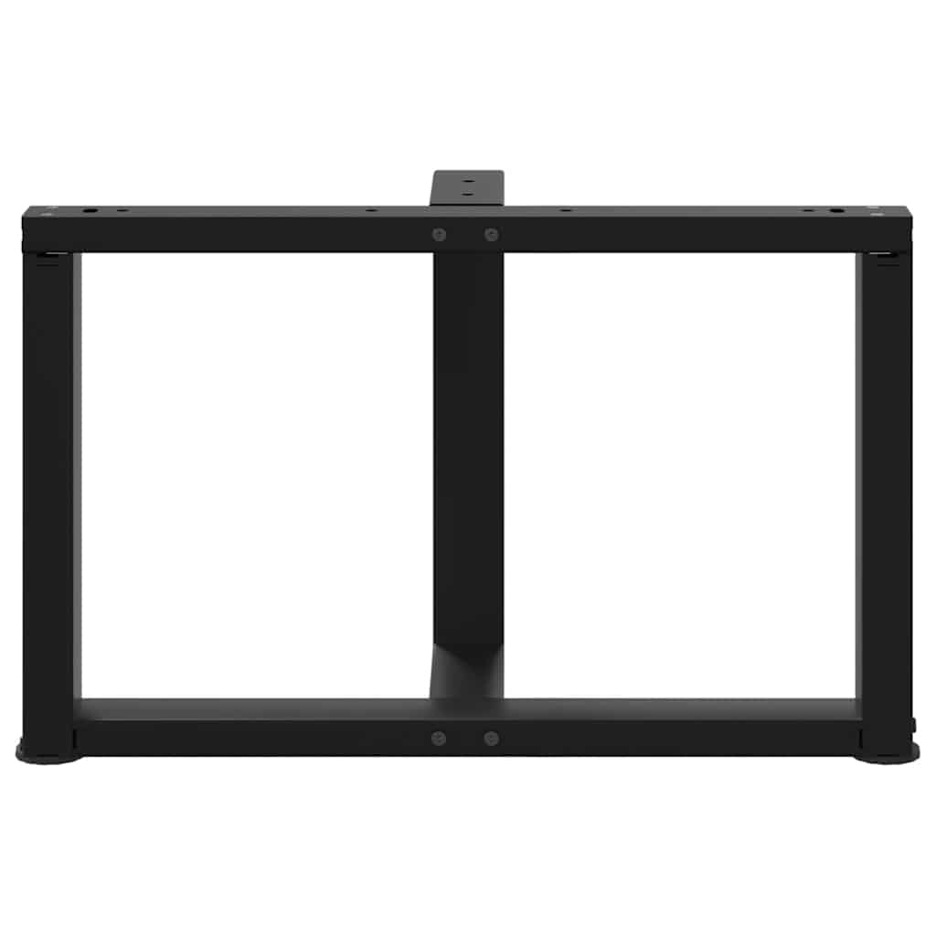 vidaXL Picioare pentru măsuță de cafea în formă de T, 2 buc., negru, 60x25x(42-43) cm, oțel vidaXL Picioare pentru măsuță de cafea în formă de T, 2 buc., negru, 60x25x(42-43) cm, oțel