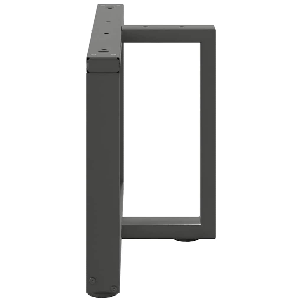 vidaXL Picioare pentru măsuță de cafea în formă de T, 2 buc., antracit, 60x25x(42-43) cm, oțel