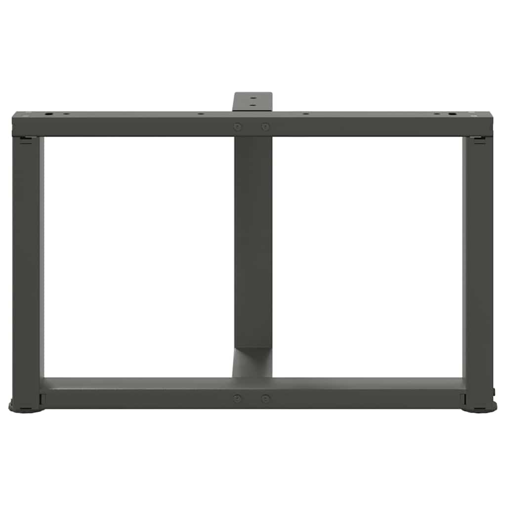 vidaXL Picioare pentru măsuță de cafea în formă de T, 2 buc., antracit, 60x25x(42-43) cm, oțel