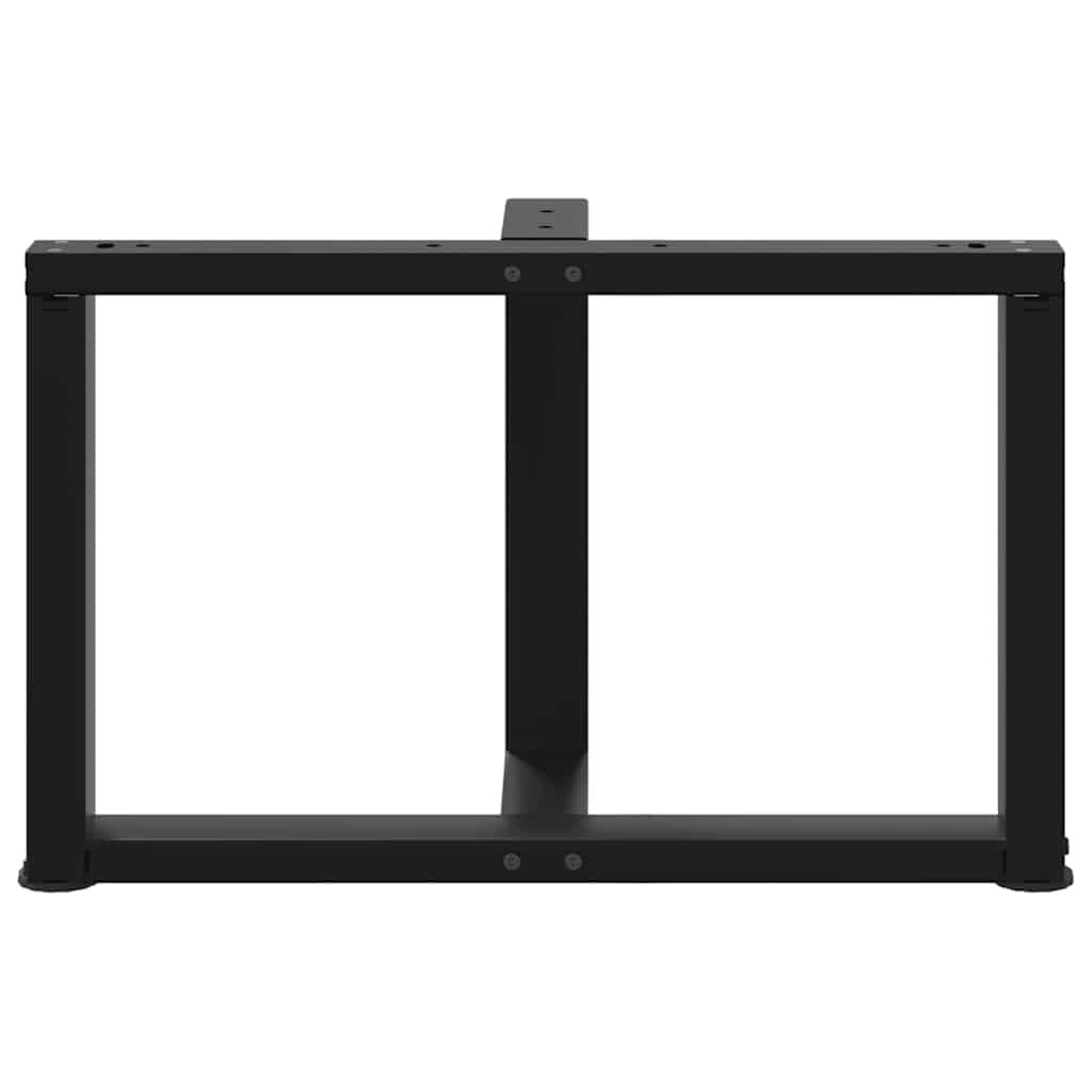 vidaXL Picioare pentru măsuță de cafea în formă de T, 2 buc., negru, 70x25x(42-43) cm, oțel vidaXL Picioare pentru măsuță de cafea în formă de T, 2 buc., negru, 70x25x(42-43) cm, oțel