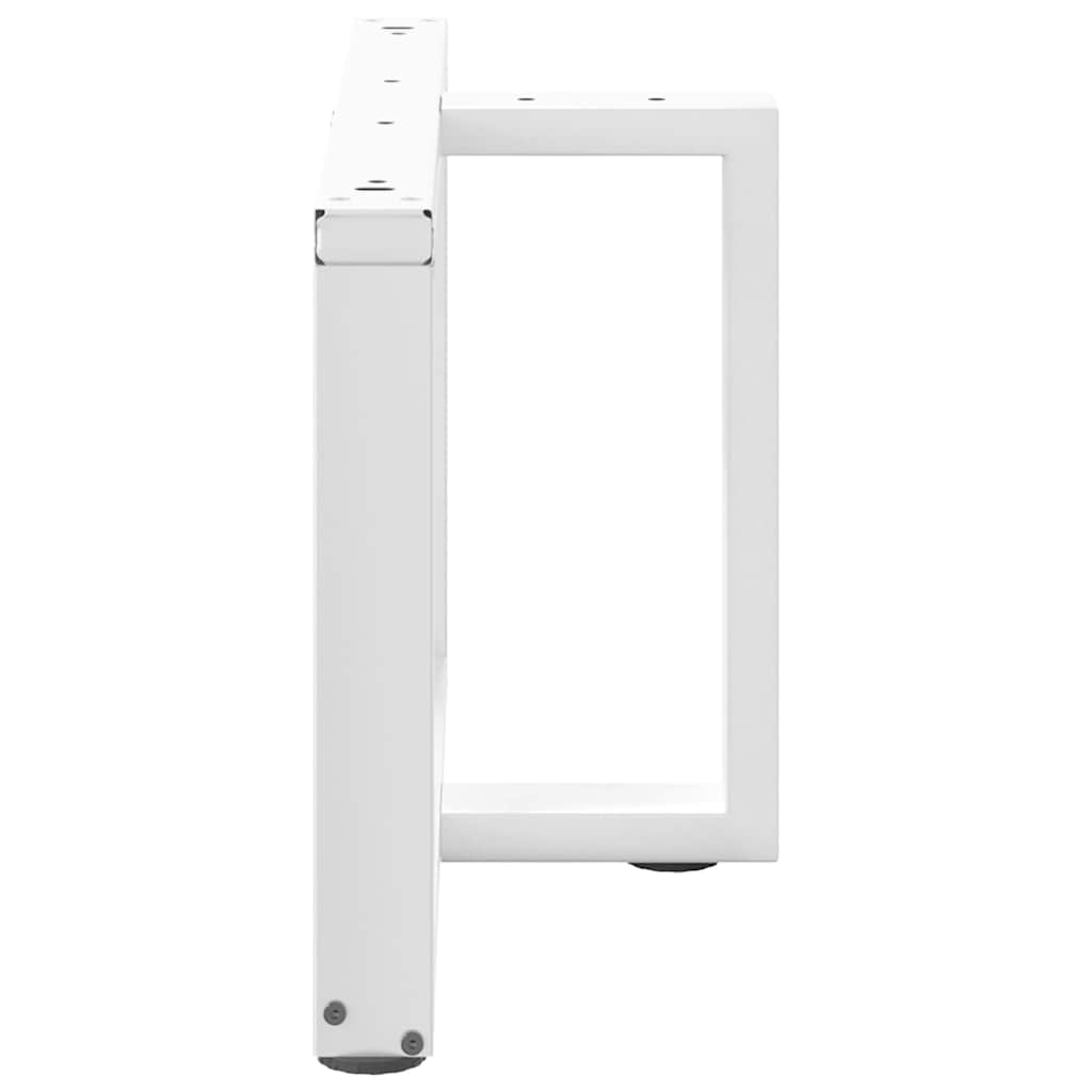 vidaXL Picioare pentru măsuță de cafea în formă de T, 2 buc., alb, 70x25x(42-43) cm, oțel