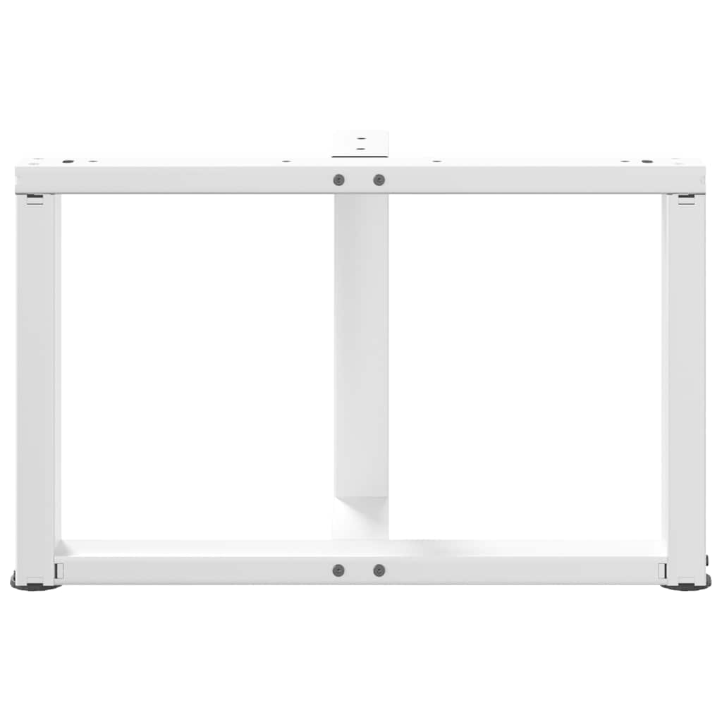 vidaXL Picioare pentru măsuță de cafea în formă de T, 2 buc., alb, 70x25x(42-43) cm, oțel