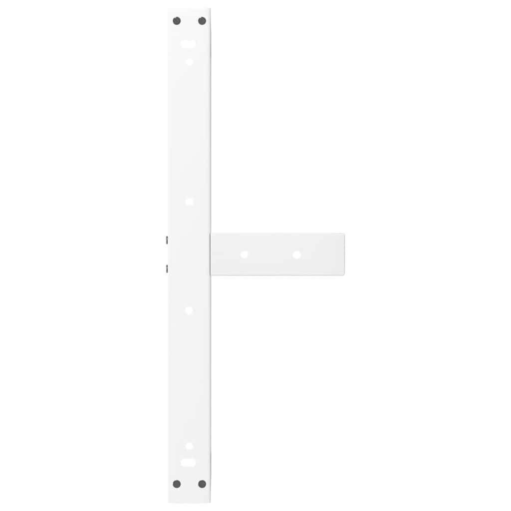 vidaXL Picioare pentru măsuță de cafea în formă de T, 2 buc., alb, 70x25x(42-43) cm, oțel