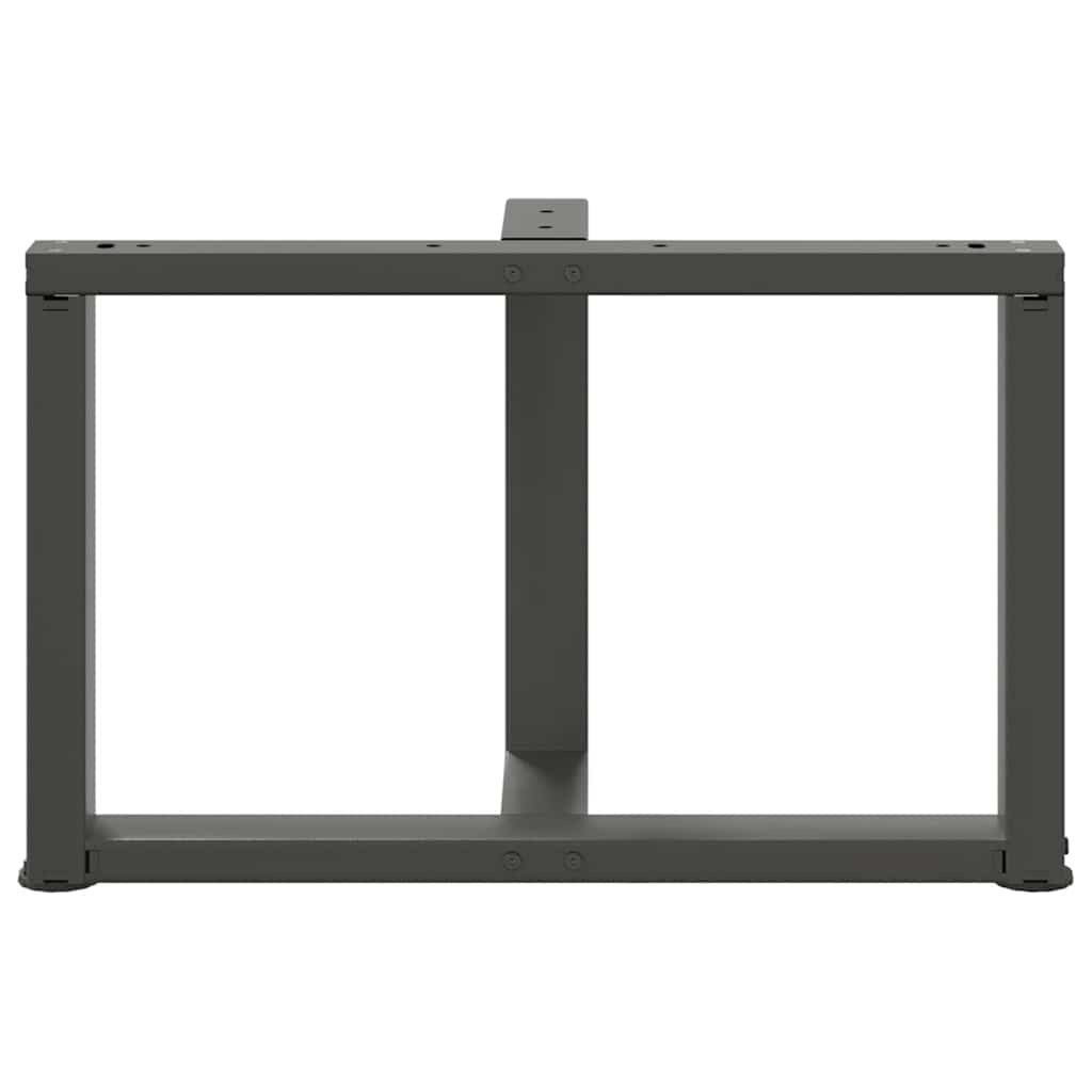vidaXL Picioare pentru măsuță de cafea în formă de T, 2 buc., antracit, 70x25x(42-43) cm, oțel
