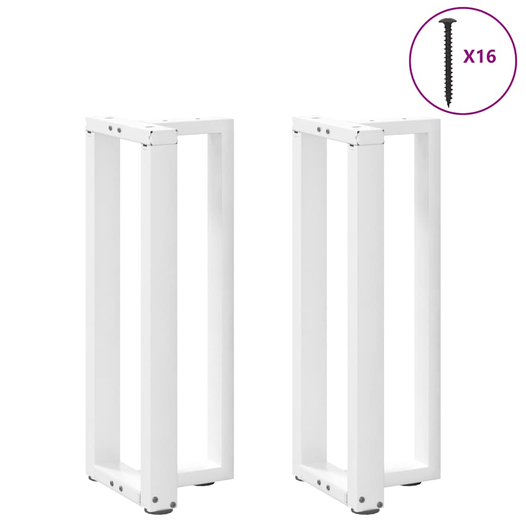 vidaXL Picioare de masă consolă în formă de T, 2 buc., alb, 25x28x(72-73) cm, oțel vidaXL Picioare de masă consolă în formă de T, 2 buc., alb, 25x28x(72-73) cm, oțel