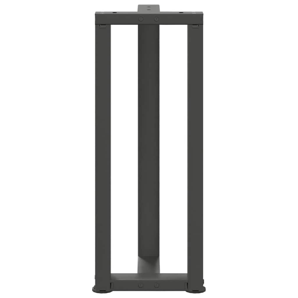 vidaXL Picioare de masă consolă în formă de T, 2 buc., antracit, 25x28x(72-73) cm, oțel