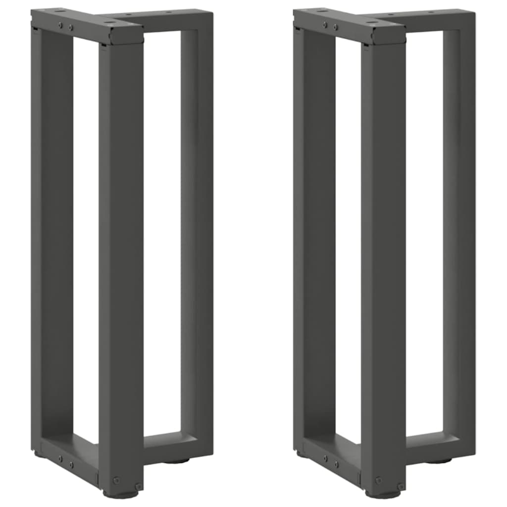 vidaXL Picioare de masă consolă în formă de T, 2 buc., antracit, 25x28x(72-73) cm, oțel