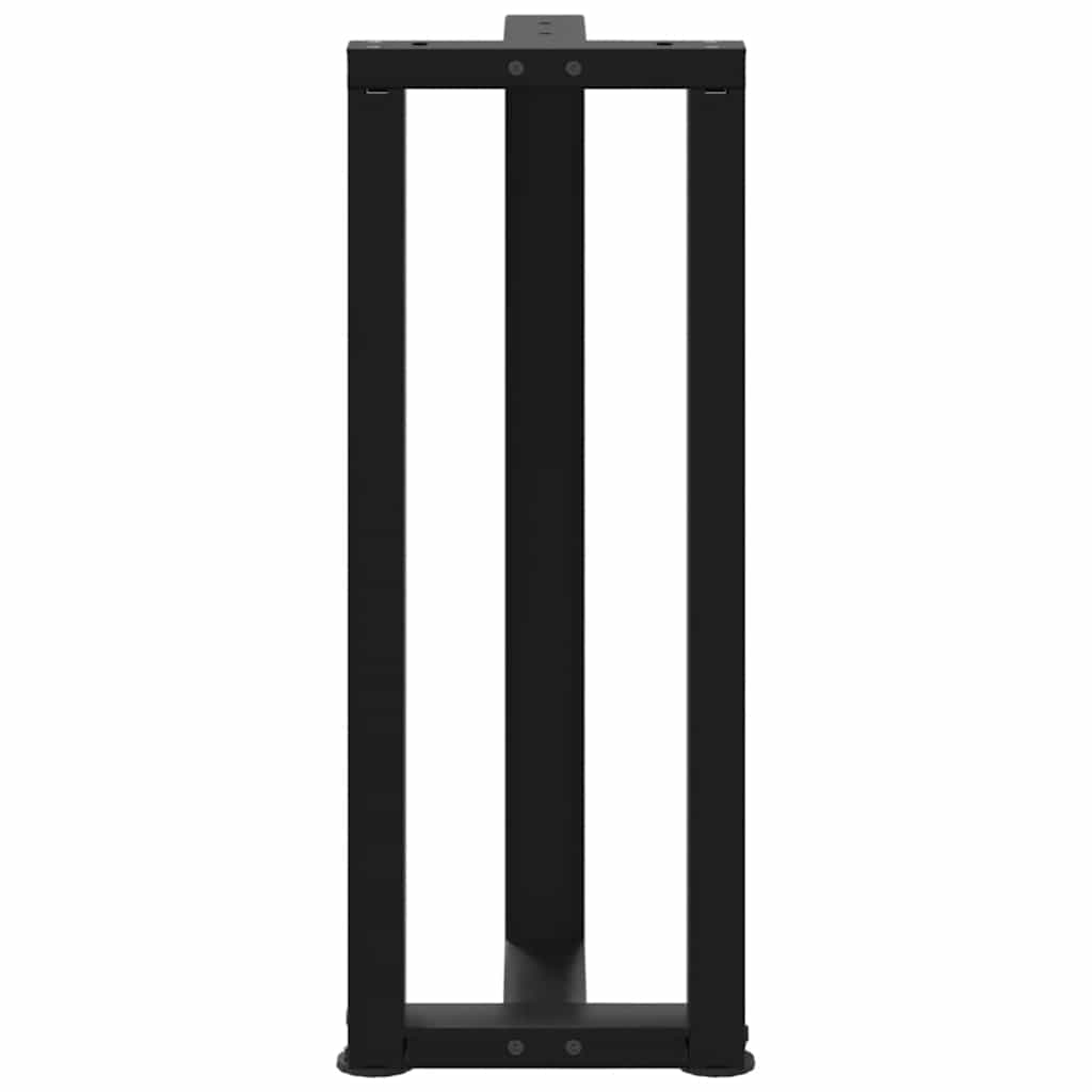 vidaXL Picioare de masă consolă în formă de T, 2 buc., negru, 38x25x(72-73) cm, oțel