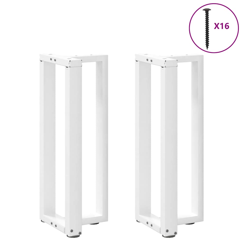 vidaXL Picioare de masă consolă în formă de T, 2 buc., alb, 38x25x(72-73) cm, oțel vidaXL Picioare de masă consolă în formă de T, 2 buc., alb, 38x25x(72-73) cm, oțel
